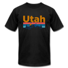 Utah T-Shirt - Retro Mountain & Birds Unisex Utah T Shirt - black