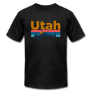 Utah T-Shirt - Retro Mountain & Birds Unisex Utah T Shirt - black