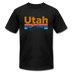 Utah T-Shirt - Retro Mountain & Birds Unisex Utah T Shirt - black