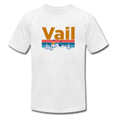 Vail, Colorado T-Shirt - Retro Mountain & Birds Unisex Vail T Shirt - white