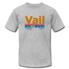 Vail, Colorado T-Shirt - Retro Mountain & Birds Unisex Vail T Shirt - heather gray