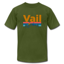Vail, Colorado T-Shirt - Retro Mountain & Birds Unisex Vail T Shirt - olive