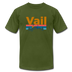 Vail, Colorado T-Shirt - Retro Mountain & Birds Unisex Vail T Shirt - olive
