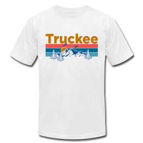 Truckee, California T-Shirt - Retro Mountain & Birds Unisex Truckee T Shirt - white