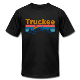 Truckee, California T-Shirt - Retro Mountain & Birds Unisex Truckee T Shirt - black