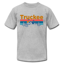 Truckee, California T-Shirt - Retro Mountain & Birds Unisex Truckee T Shirt - heather gray