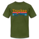 Truckee, California T-Shirt - Retro Mountain & Birds Unisex Truckee T Shirt - olive