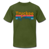 Truckee, California T-Shirt - Retro Mountain & Birds Unisex Truckee T Shirt - olive