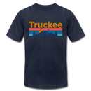 Truckee, California T-Shirt - Retro Mountain & Birds Unisex Truckee T Shirt - navy
