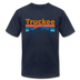 Truckee, California T-Shirt - Retro Mountain & Birds Unisex Truckee T Shirt - navy