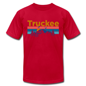 Truckee, California T-Shirt - Retro Mountain & Birds Unisex Truckee T Shirt - red