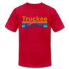 Truckee, California T-Shirt - Retro Mountain & Birds Unisex Truckee T Shirt - red
