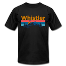 Whistler, Canada T-Shirt - Retro Mountain & Birds Unisex Whistler T Shirt - black