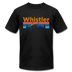 Whistler, Canada T-Shirt - Retro Mountain & Birds Unisex Whistler T Shirt - black