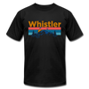 Whistler, Canada T-Shirt - Retro Mountain & Birds Unisex Whistler T Shirt - black