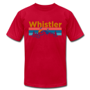 Whistler, Canada T-Shirt - Retro Mountain & Birds Unisex Whistler T Shirt - red