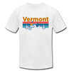 Vermont T-Shirt - Retro Mountain & Birds Unisex Vermont T Shirt - white