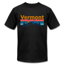 Vermont T-Shirt - Retro Mountain & Birds Unisex Vermont T Shirt - black