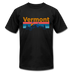 Vermont T-Shirt - Retro Mountain & Birds Unisex Vermont T Shirt - black