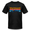 Vermont T-Shirt - Retro Mountain & Birds Unisex Vermont T Shirt - black