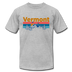 Vermont T-Shirt - Retro Mountain & Birds Unisex Vermont T Shirt - heather gray