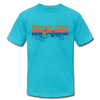 Winter Park, Colorado T-Shirt - Retro Mountain & Birds Unisex Winter Park T Shirt - turquoise