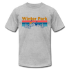 Winter Park, Colorado T-Shirt - Retro Mountain & Birds Unisex Winter Park T Shirt - heather gray