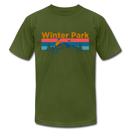 Winter Park, Colorado T-Shirt - Retro Mountain & Birds Unisex Winter Park T Shirt - olive