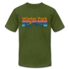 Winter Park, Colorado T-Shirt - Retro Mountain & Birds Unisex Winter Park T Shirt - olive