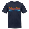 Winter Park, Colorado T-Shirt - Retro Mountain & Birds Unisex Winter Park T Shirt - navy