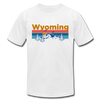 Wyoming T-Shirt - Retro Mountain & Birds Unisex Wyoming T Shirt - white