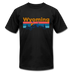Wyoming T-Shirt - Retro Mountain & Birds Unisex Wyoming T Shirt - black