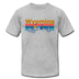 Wyoming T-Shirt - Retro Mountain & Birds Unisex Wyoming T Shirt - heather gray