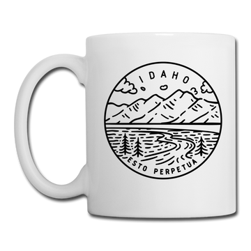 Idaho Camp Mug - State Design Idaho Mug - white