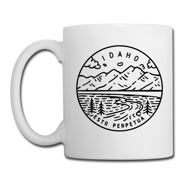 Idaho Camp Mug - State Design Idaho Mug - white