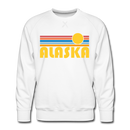 Premium Alaska Sweatshirt - Retro Sun Premium Men's Alaska Sweatshirt - white