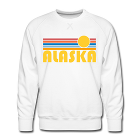 Premium Alaska Sweatshirt - Retro Sun Premium Men's Alaska Sweatshirt - white