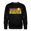 Premium Alaska Sweatshirt - Retro Sun Premium Men's Alaska Sweatshirt - black