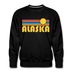 Premium Alaska Sweatshirt - Retro Sun Premium Men's Alaska Sweatshirt - black