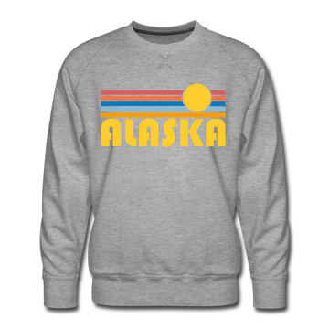Premium Alaska Sweatshirt - Retro Sun Premium Men's Alaska Sweatshirt - heather grey