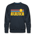 Premium Alaska Sweatshirt - Retro Sun Premium Men's Alaska Sweatshirt - navy