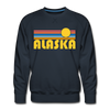 Premium Alaska Sweatshirt - Retro Sun Premium Men's Alaska Sweatshirt - navy