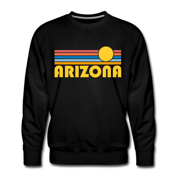 Premium Arizona Sweatshirt - Retro Sun Premium Men's Arizona Sweatshirt - black