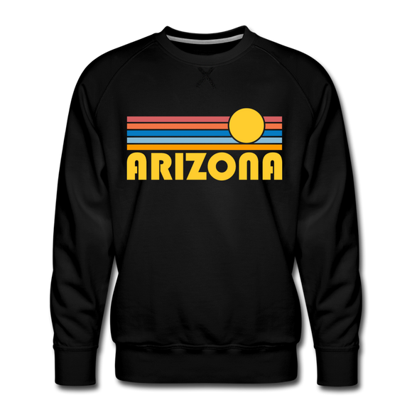 Premium Arizona Sweatshirt - Retro Sun Premium Men's Arizona Sweatshirt - black