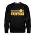 Premium Arizona Sweatshirt - Retro Sun Premium Men's Arizona Sweatshirt - black