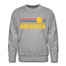 Premium Arizona Sweatshirt - Retro Sun Premium Men's Arizona Sweatshirt - heather grey