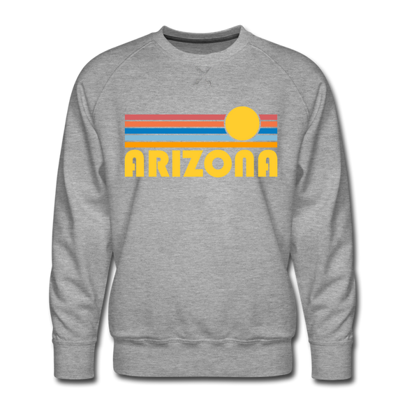 Premium Arizona Sweatshirt - Retro Sun Premium Men's Arizona Sweatshirt - heather grey