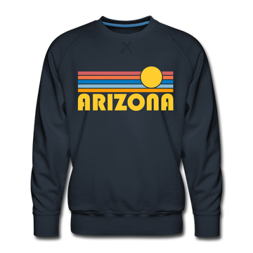 Premium Arizona Sweatshirt - Retro Sun Premium Men's Arizona Sweatshirt - navy