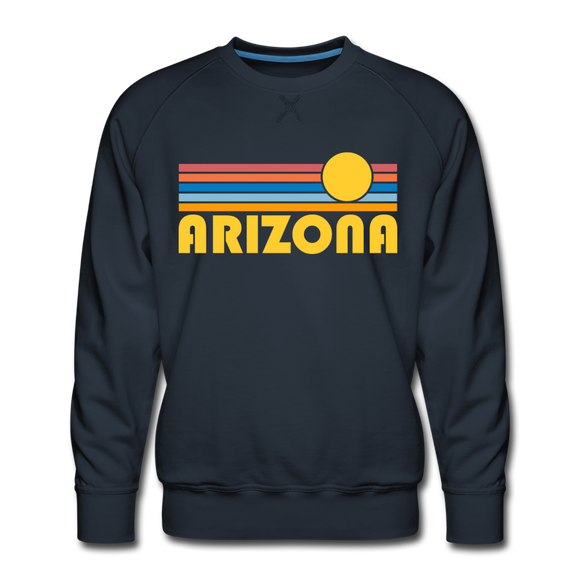 Premium Arizona Sweatshirt - Retro Sun Premium Men's Arizona Sweatshirt - navy