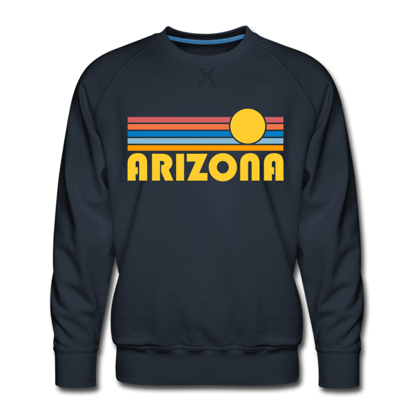Premium Arizona Sweatshirt - Retro Sun Premium Men's Arizona Sweatshirt - navy